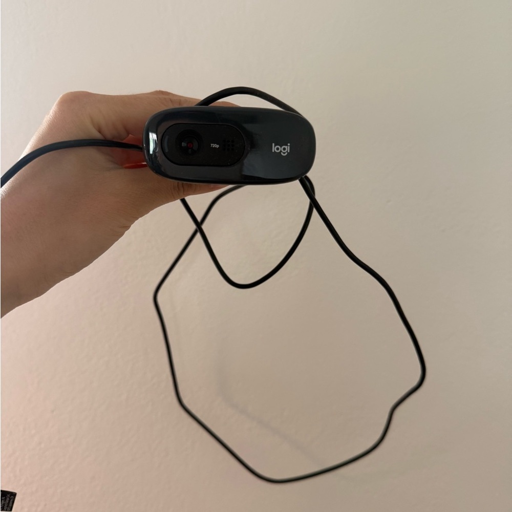 Logitech Black Webcam with Clip Mount for Computers